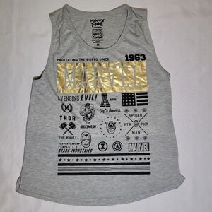 Mighty Fine Marvel Comics Womens Medium Tank Top Gray